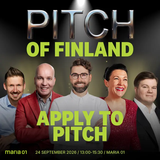 Apply to Pitch: Pitch of Finland - "Turn the Investor Chair"
