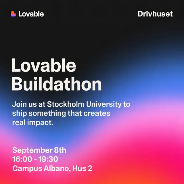 Lovable & Drivhuset Impact Buildathon