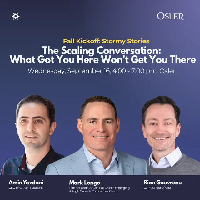 Fall Kickoff: Stormy Stories - The Scaling Conversation: What Got You Here Won't Get You There
