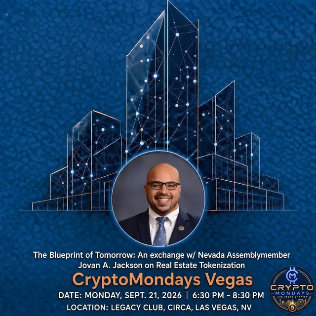 CryptoMondays Vegas - Real Estate Tokenization w/ NV Assemblymember Jovan A. Jackson