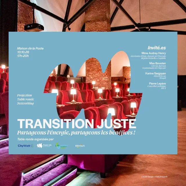 Évènement: transition juste & communautés d'énergie à Bruxelles