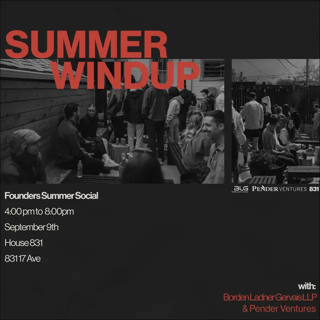 Summer Wind-Up with Pender Ventures & BLG