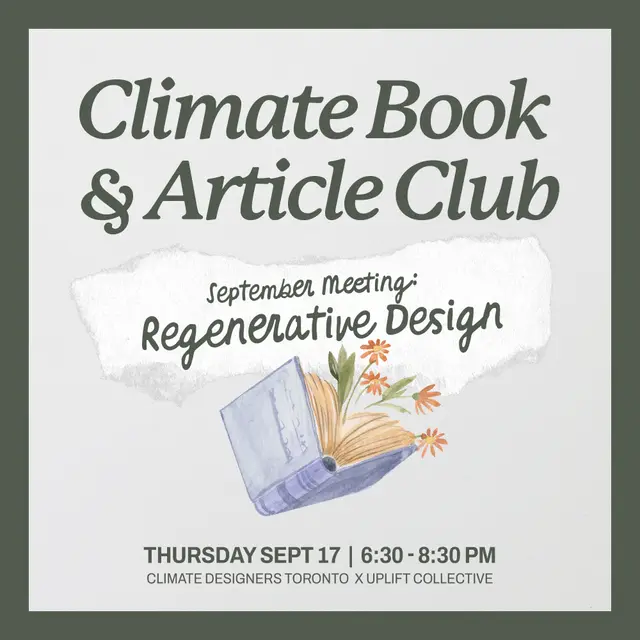 Climate Book & Article Club: Regenerative Design