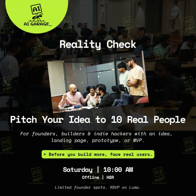 Reality Check: Pitch Your Idea to 10 Real People