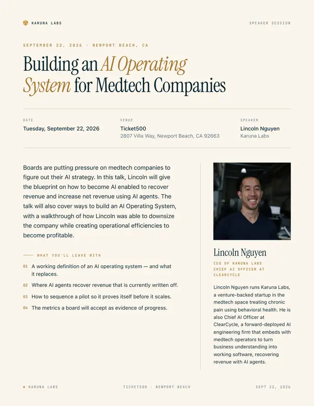 Building an AI Operating System for Medtech Companies
