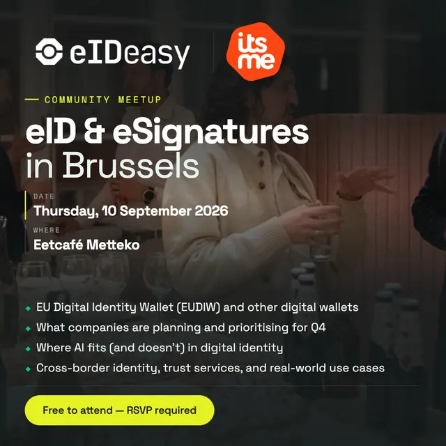 eID & eSignatures - Community Drinks Meetup - Brussels with itsme® @ Sept 10, 2026