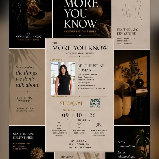 The More You Know Conversation Series - SEX THERAPY, DEMYSTIFIED