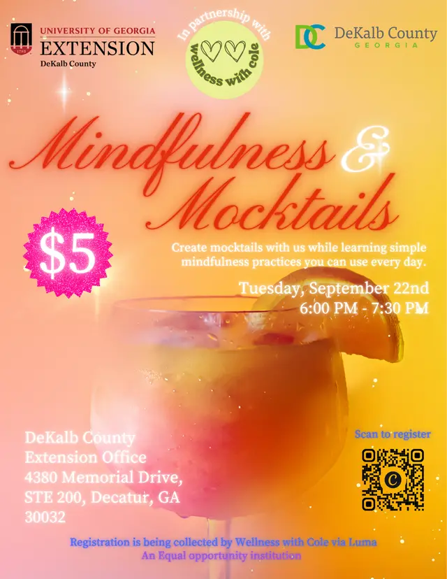 Mindfulness & Mocktails- Dekalb UGA Extension