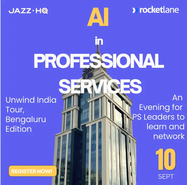 AI in Professional Services, an evening for PS Leaders to network, learn and unwind
