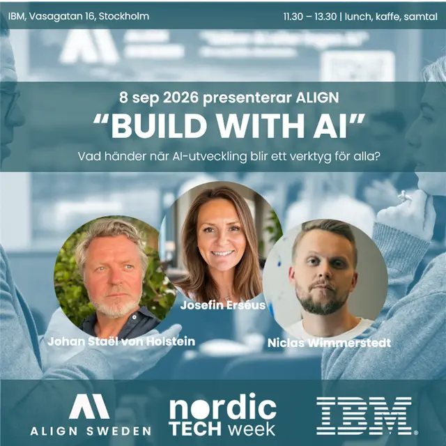 Align Open – Build with AI: Vad händer när AI-utveckling blir ett verktyg för alla?