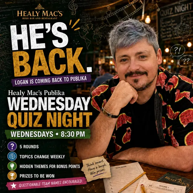 Wednesday night quiz at Publika Healy Macs