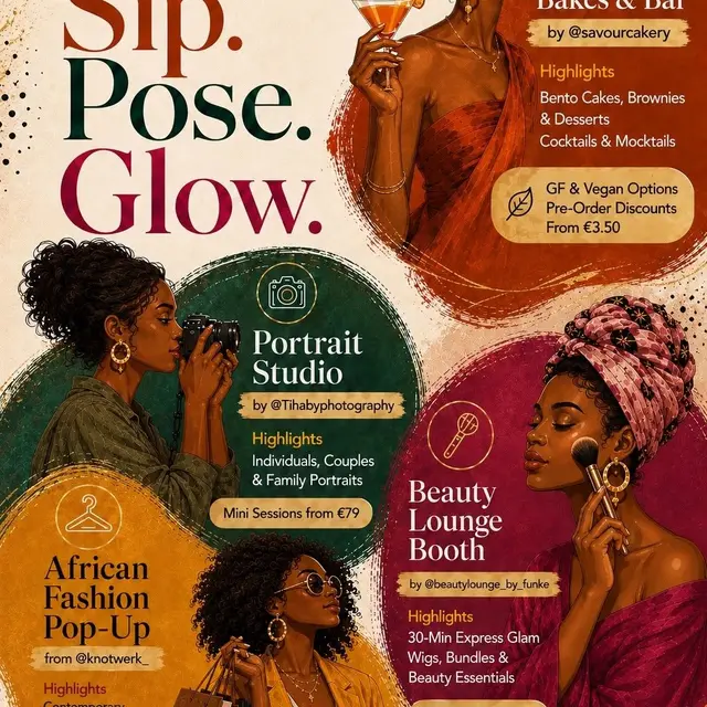 Get ready to treat yourself! Shop, Sip, Pose & Glow Pop up