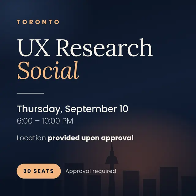 Toronto UX Research Social ☀️