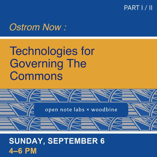 Ostrom Now: Technologies for Governing the Commons