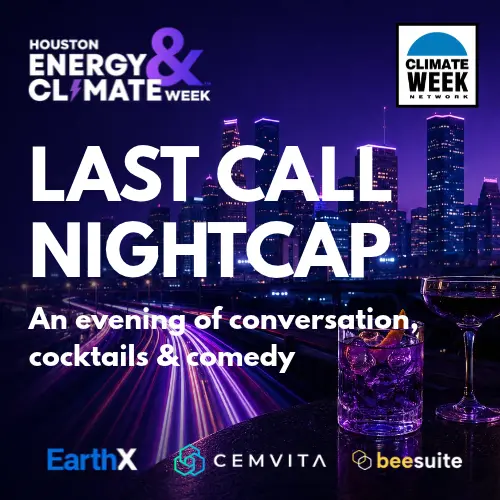 Houston Energy & Climate Week NIGHTCAP Cocktails & Comedy with EarthX, Cemvita & The Bee Suite