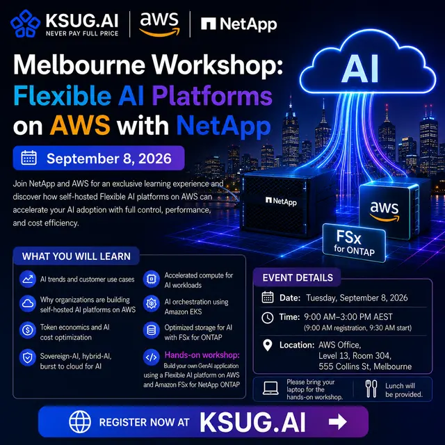 Melbourne Workshop: Flexible AI Platforms on AWS with NetApp