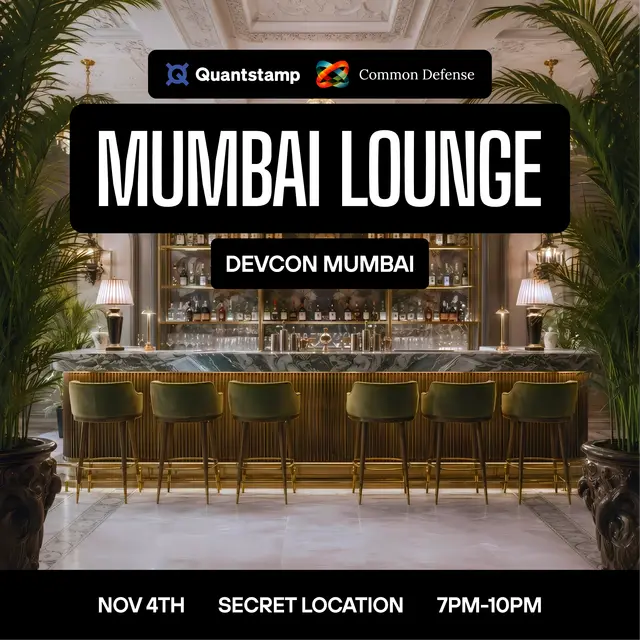 Quantstamp x Common Defense Mumbai Lounge | Devcon 2026