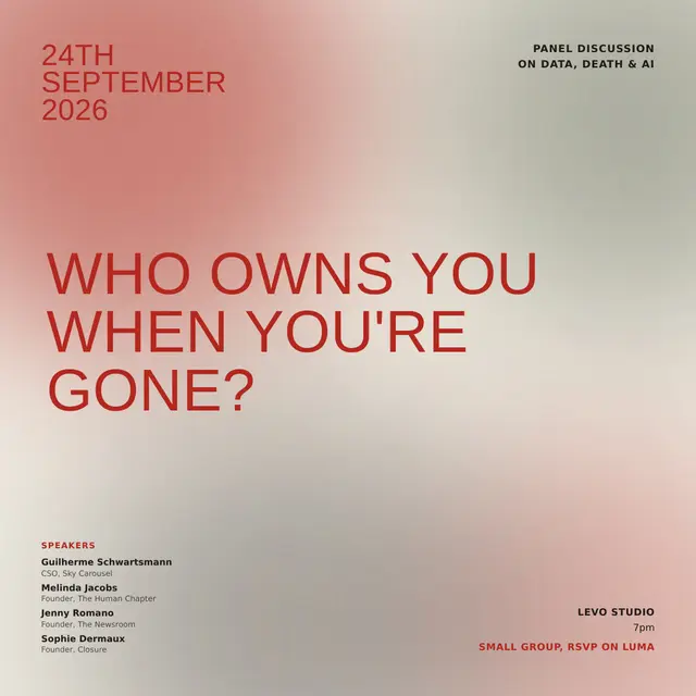 Who Owns You When You're Gone? Lisbon AI week event