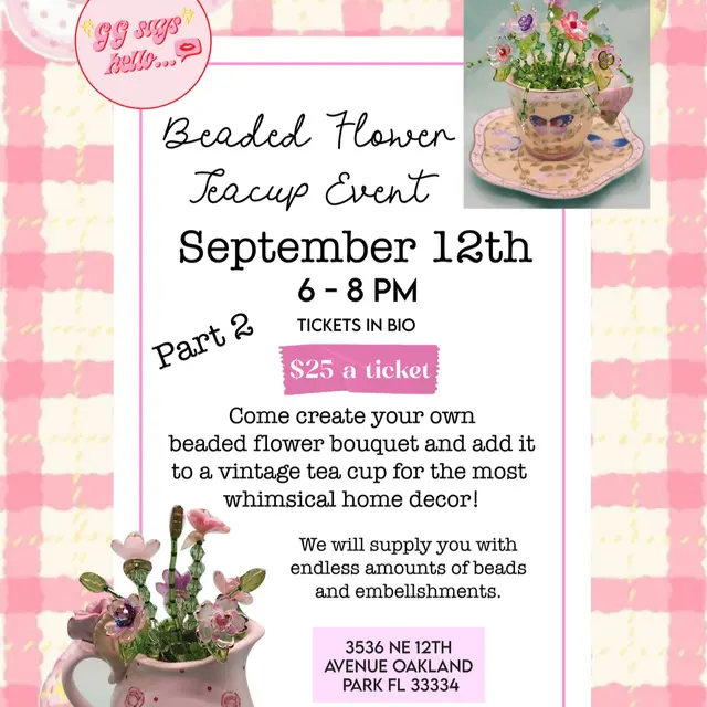 Beaded Teacup Event Part 2 🌸