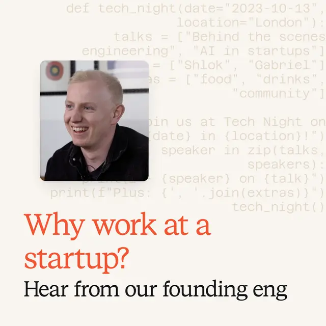Why work at a startup?