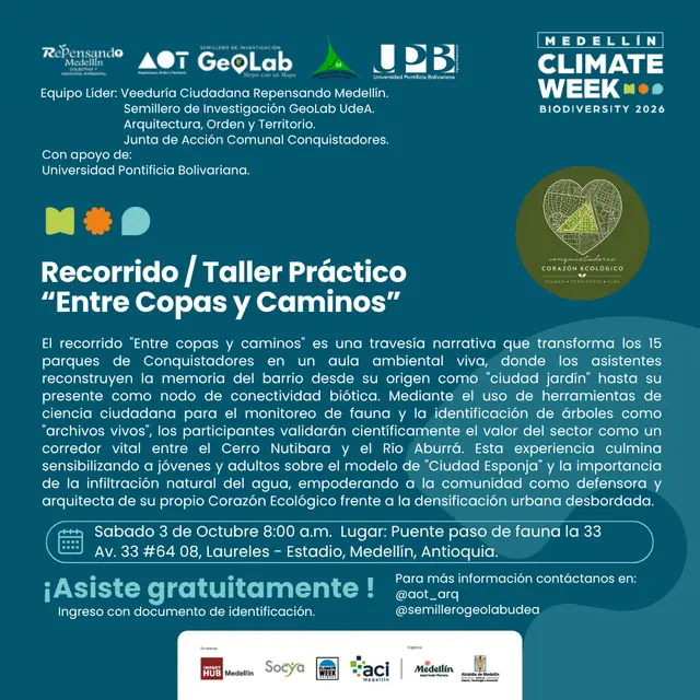 Recorrido /taller practico "Entre copas y caminos"