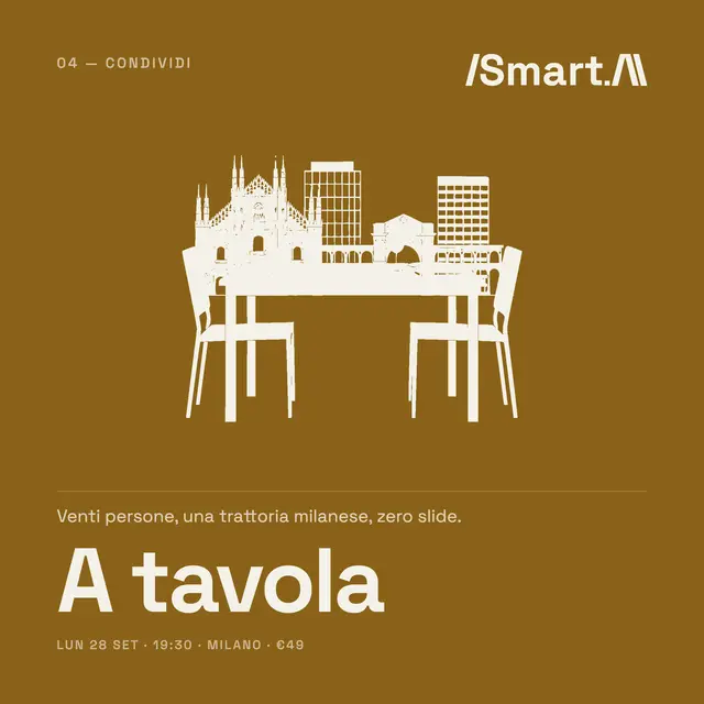 SmartAI: Una cena, parliamo di AI — Milano