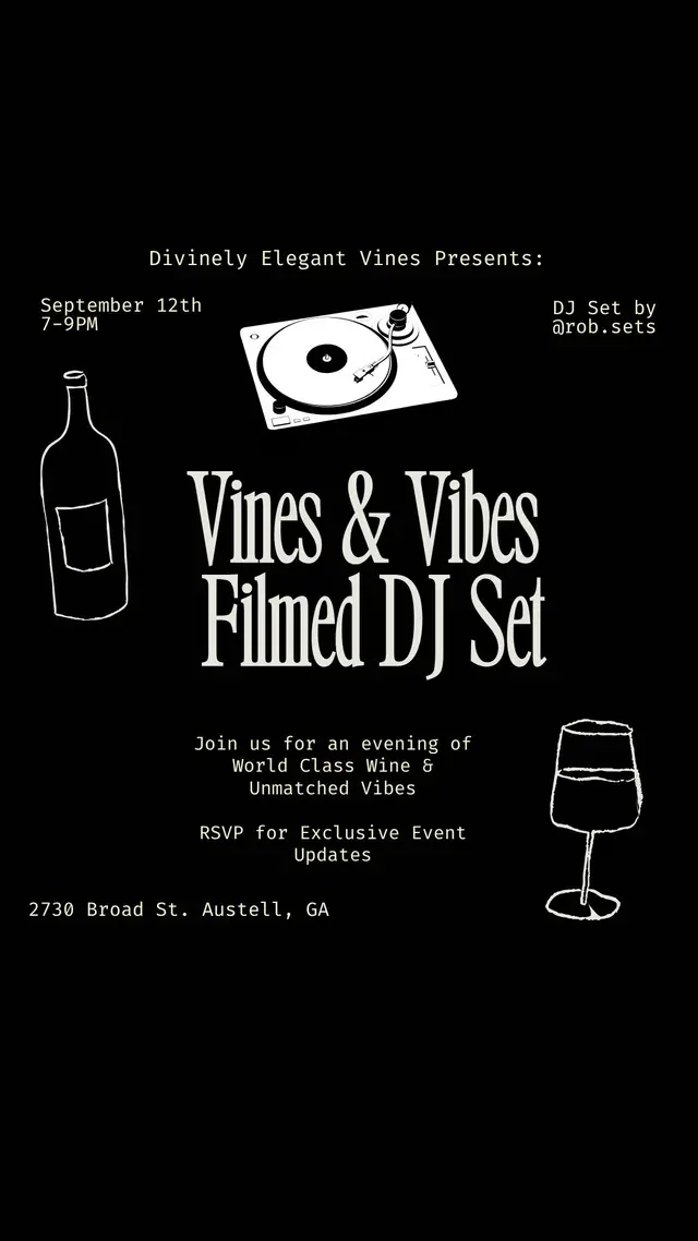 Vines & Vibes | Live DJ Set & World Class Wines