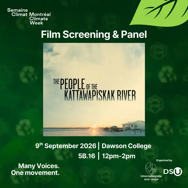The People of the Kattawapiskak River - Film Screening and Panel