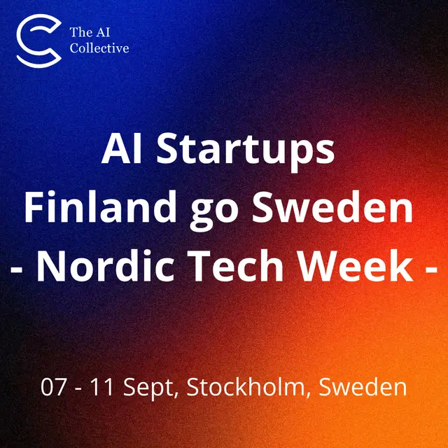 AI Startups Finland go Sweden - Nordic Tech Week
