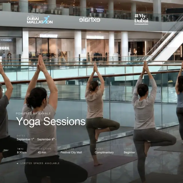 Yoga at Dubai Festival City Mall