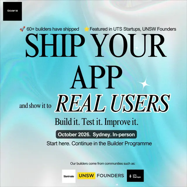 Soara Product Builder Sprint: Ship a working product and show it to real users